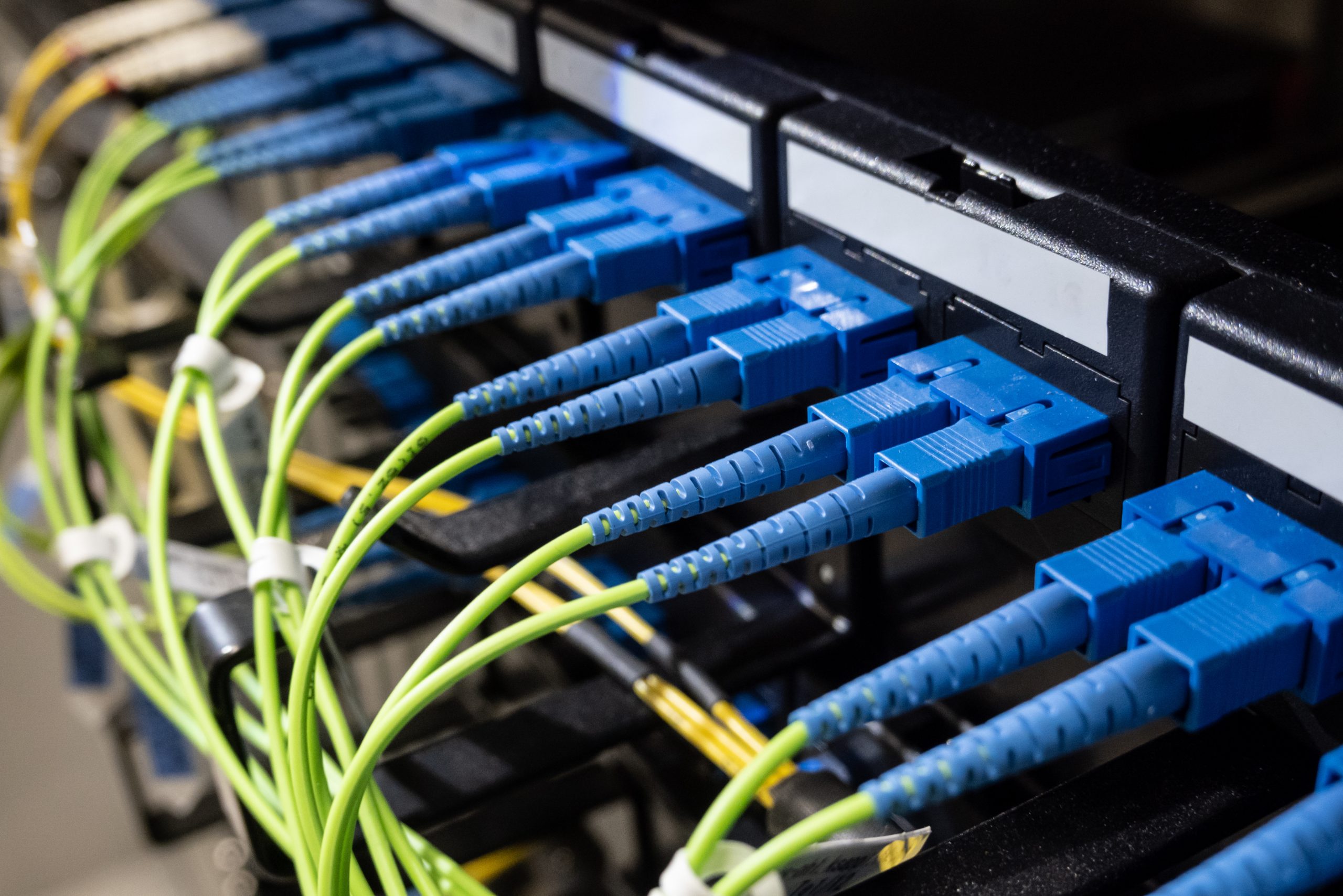 Fiber network equipment ready to deliver internet service